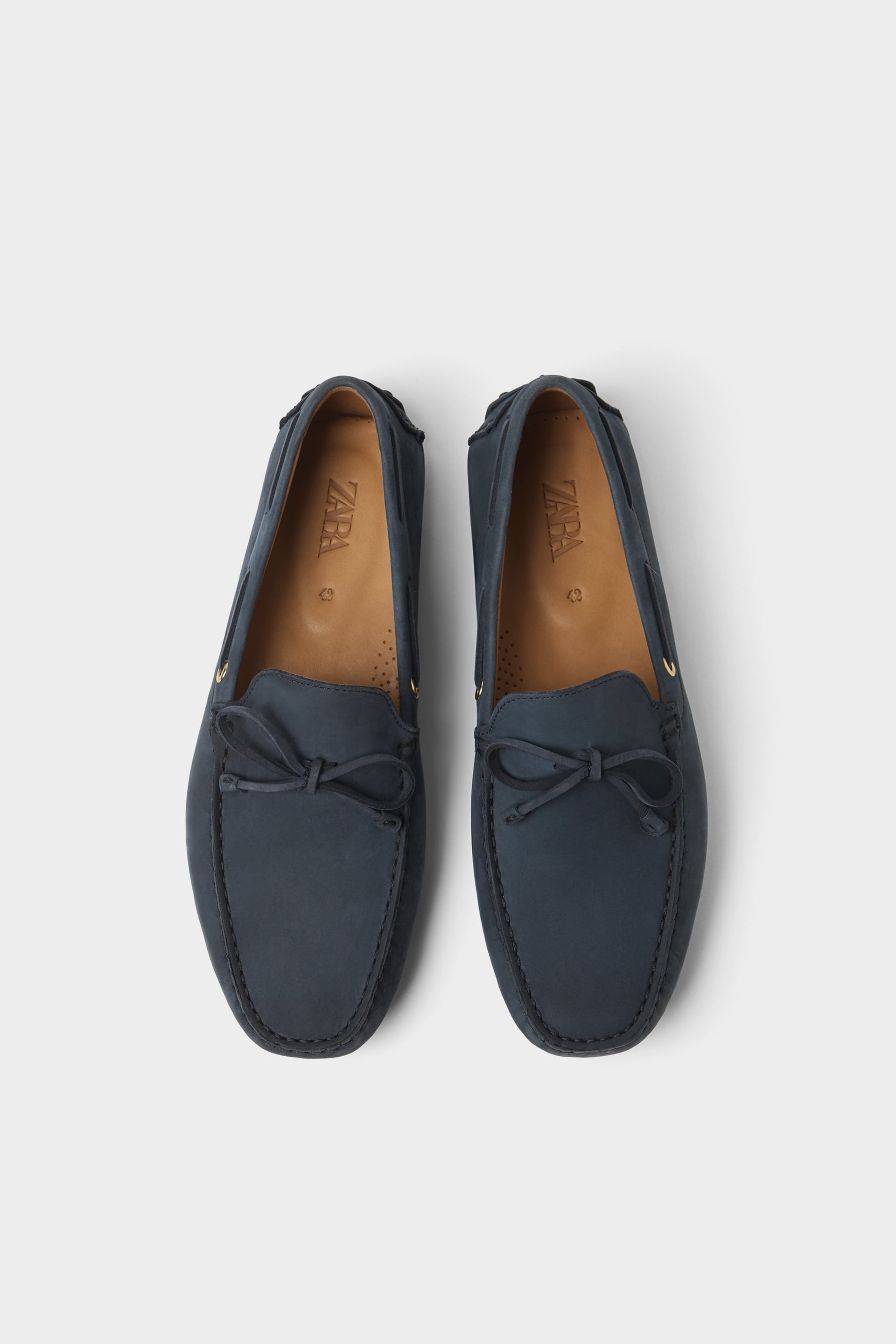 BLUE LEATHER DRIVING MOCCASINS - blue